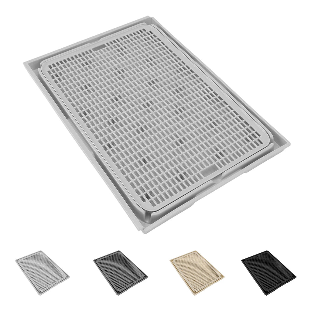 Double-Layer Cat Litter Mat with Anti-Slip Base