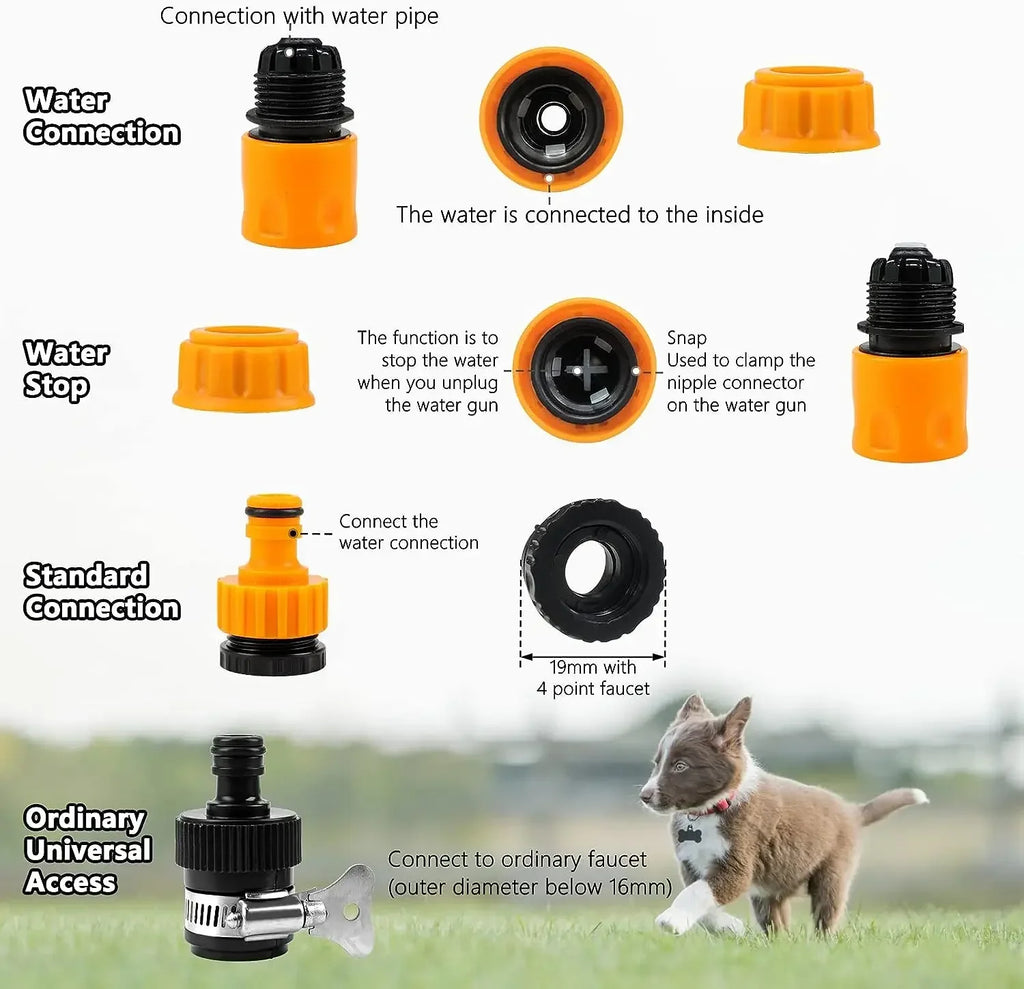 8-Pattern Pet Shower Sprayer with Adjustable Soap Dispenser
