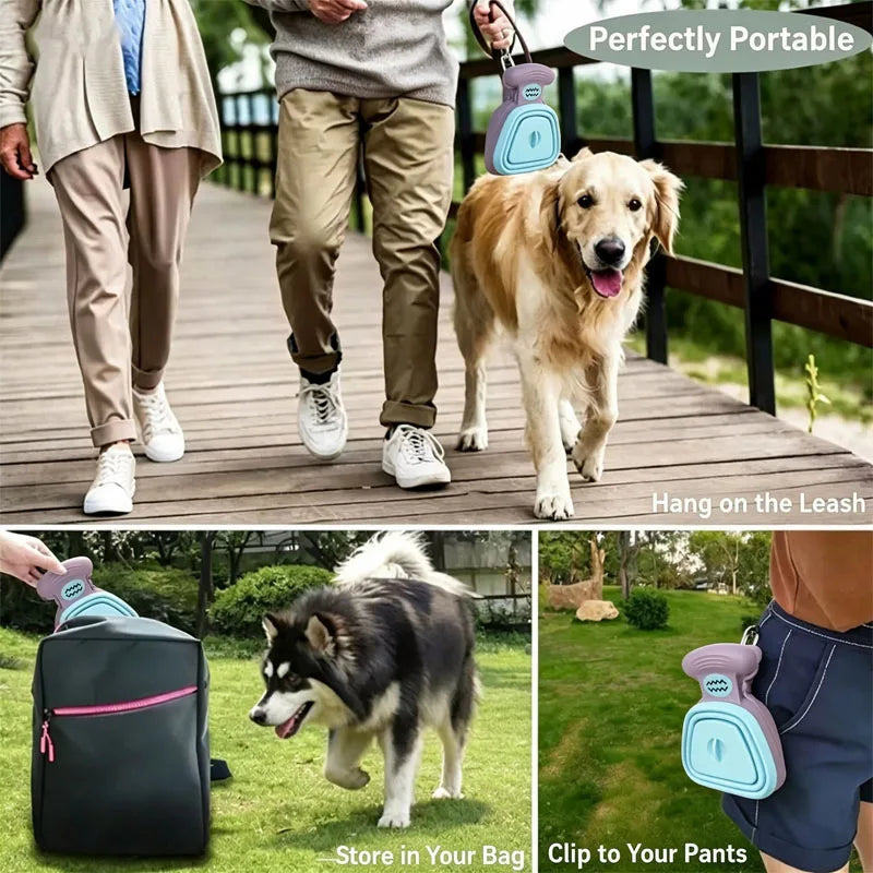 Foldable Dog Pooper Scooper with Built-In Bag Dispenser
