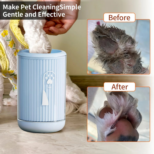 2-in-1 Dog Paw Washer Cup with Drying Towels