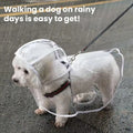 Waterproof Dog Raincoat | Hooded PVC Poncho with Transparent Brim & Leash Hole for Small to Large Dogs