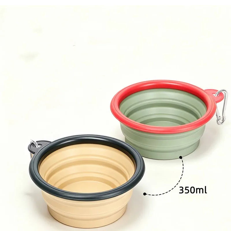 Collapsible Pet Travel Bowl — Foldable Water & Food Feeder for Dogs & Cats (350ml)