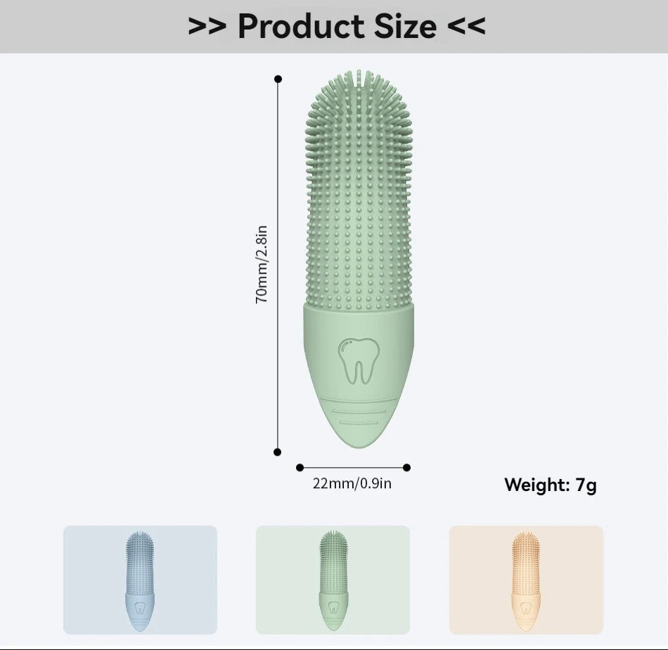 Pet Finger Toothbrush Set | Food-Grade Silicone Dental Kit for Dogs & Cats — 360° Cleaning