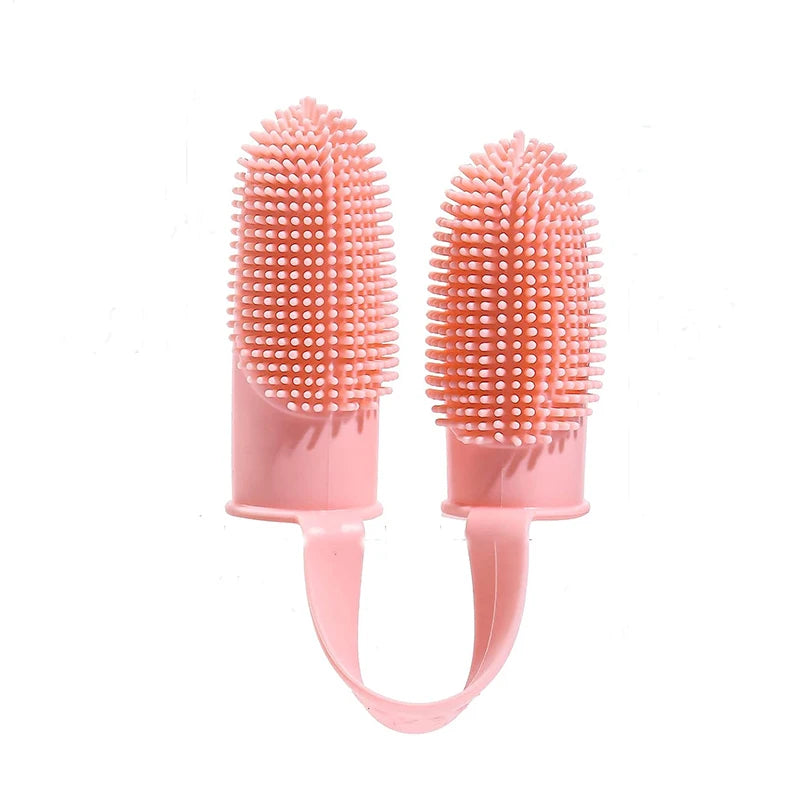 Pet Finger Toothbrush Set | Food-Grade Silicone Dental Kit for Dogs & Cats — 360° Cleaning