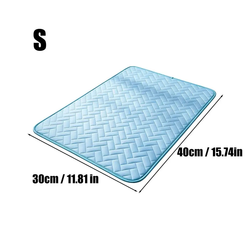 Pet Cooling Mat | Ice Silk Self-Cooling Pad for Dogs & Cats — Indoor & Outdoor Use