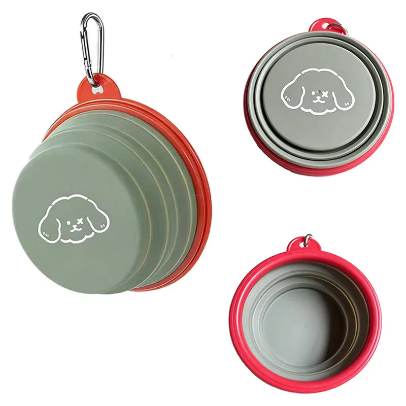 Collapsible Pet Travel Bowl — Foldable Water & Food Feeder for Dogs & Cats (350ml)