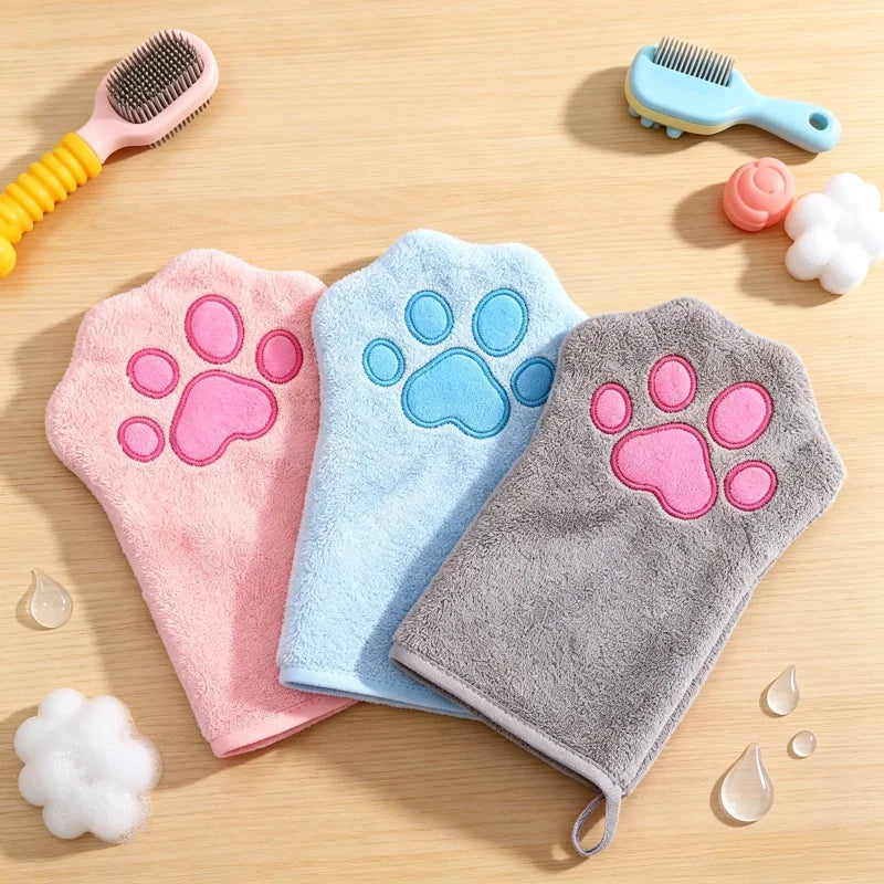 Pet Grooming Drying Glove | Quick-Dry Microfiber Mitt for Dogs & Cats