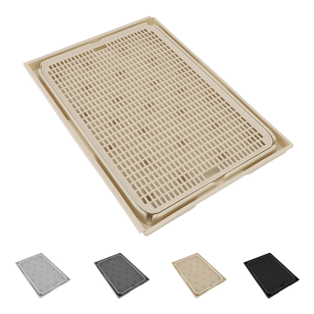 Double-Layer Cat Litter Mat with Anti-Slip Base