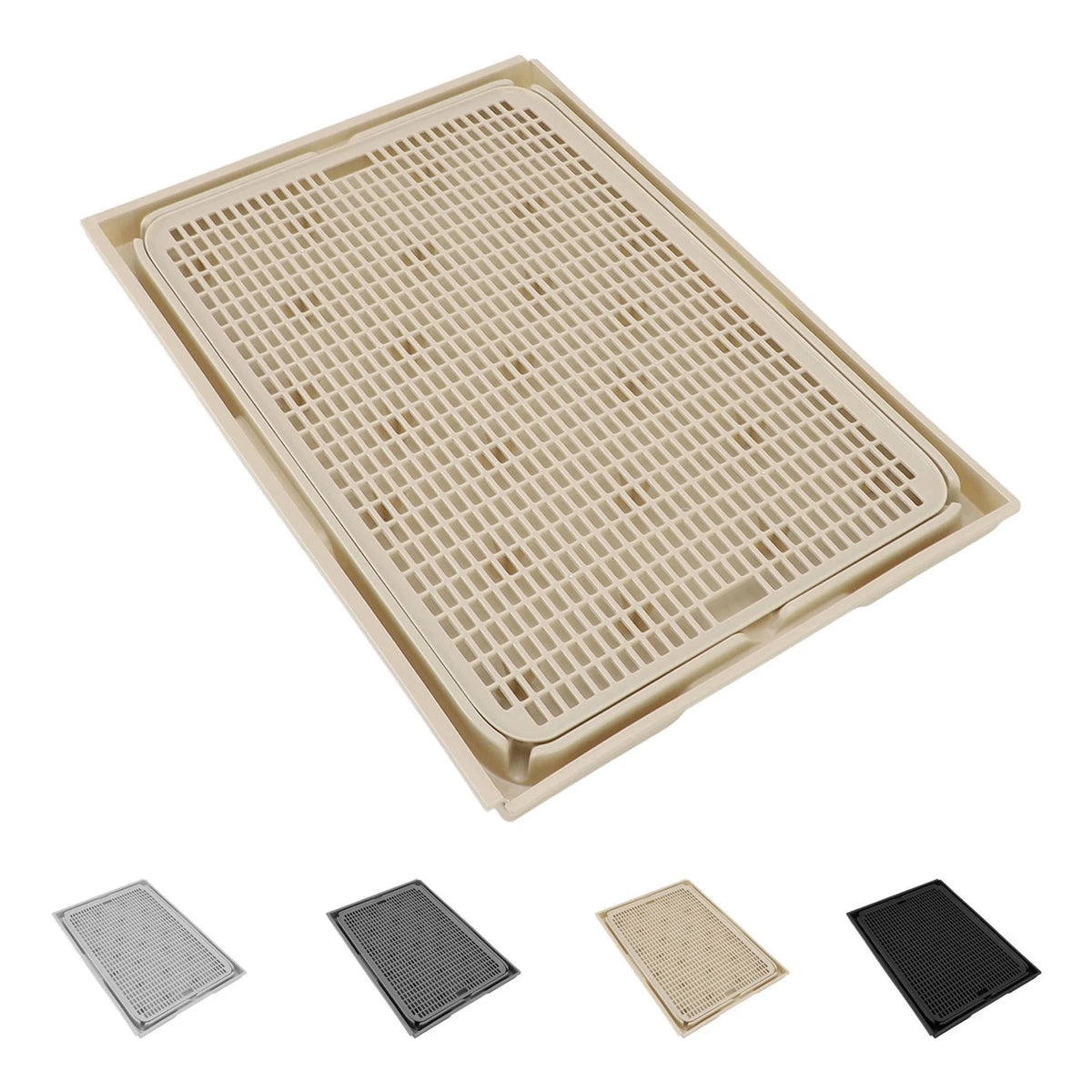 Double-Layer Cat Litter Mat with Anti-Slip Base
