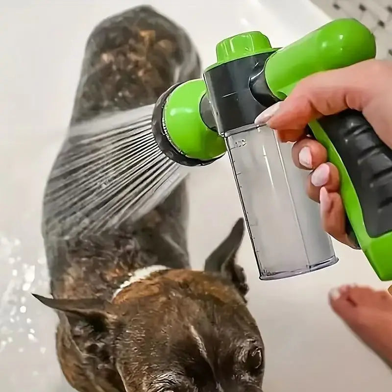 8-Pattern Pet Shower Sprayer with Adjustable Soap Dispenser