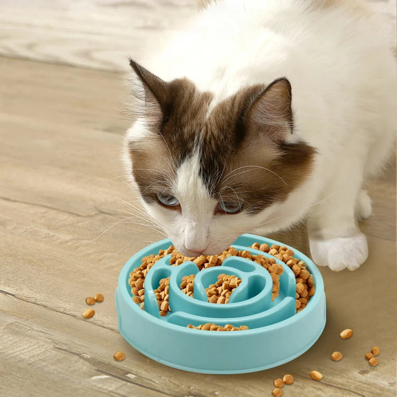 Pet Slow Feeder Bowl — Non-Slip Maze Design for Dogs & Cats