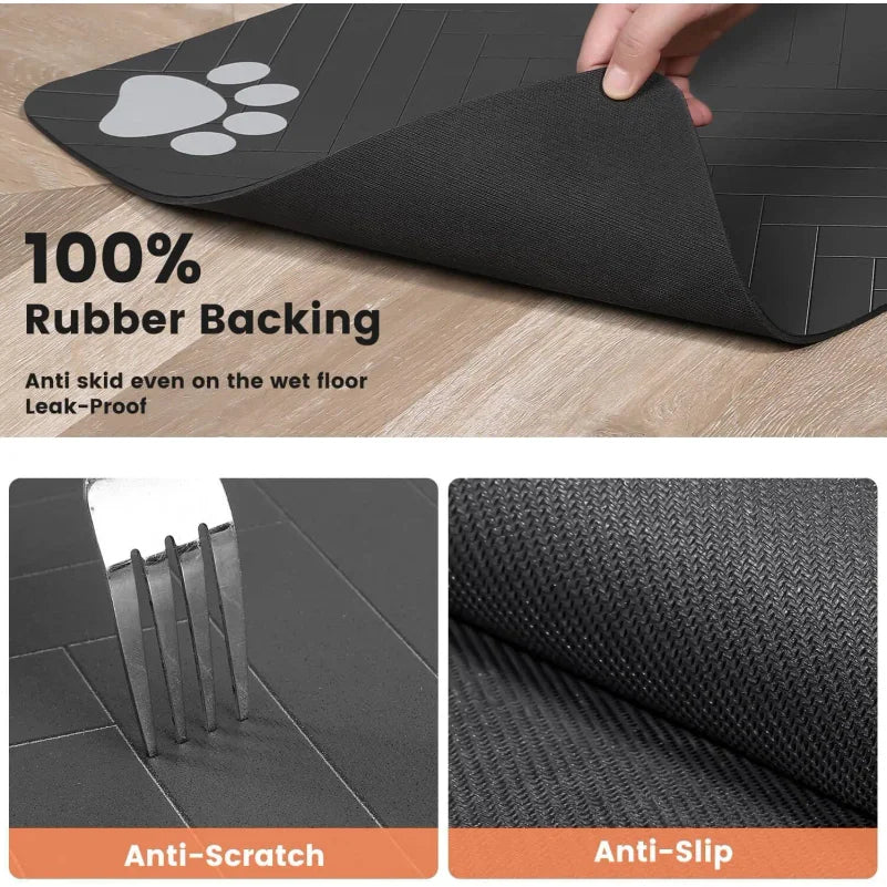 Absorbent Pet Feeding Mat | Quick-Dry Diatomite Placemat with Non-Slip Rubber Backing for Dogs & Cats