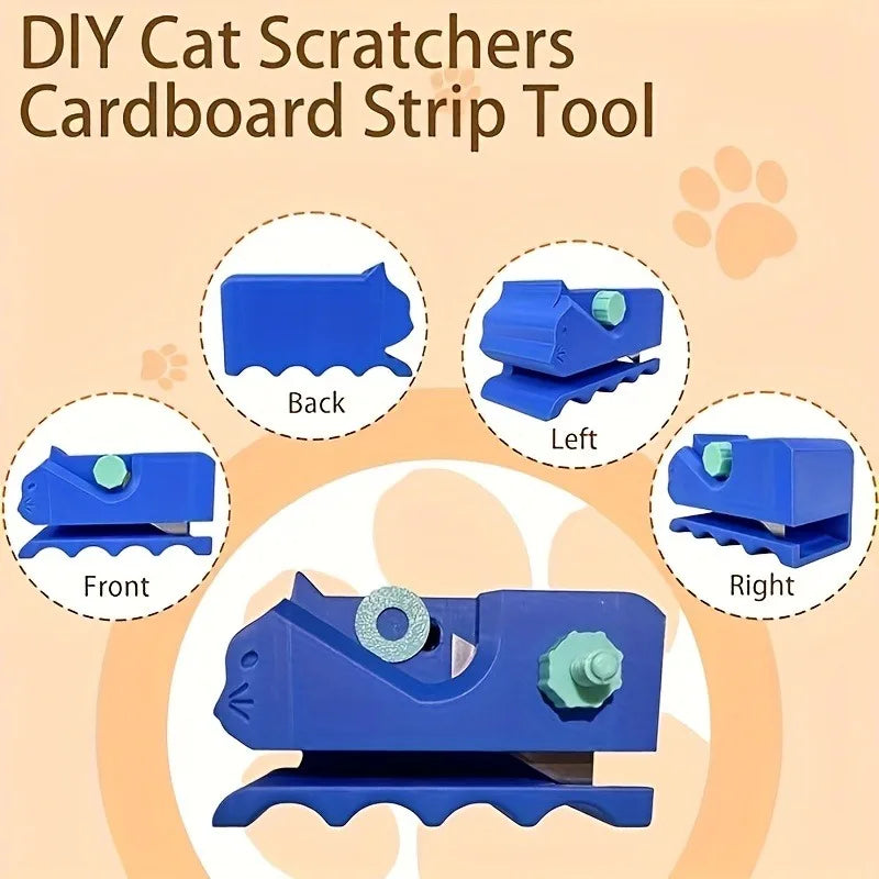 3D-Printed Kitten Cardboard Strip Cutter – DIY Tool for Cat Climbing Frames