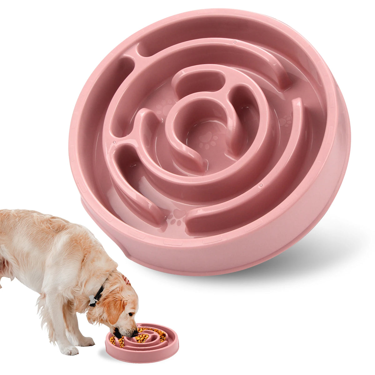 Pet Slow Feeder Bowl — Non-Slip Maze Design for Dogs & Cats