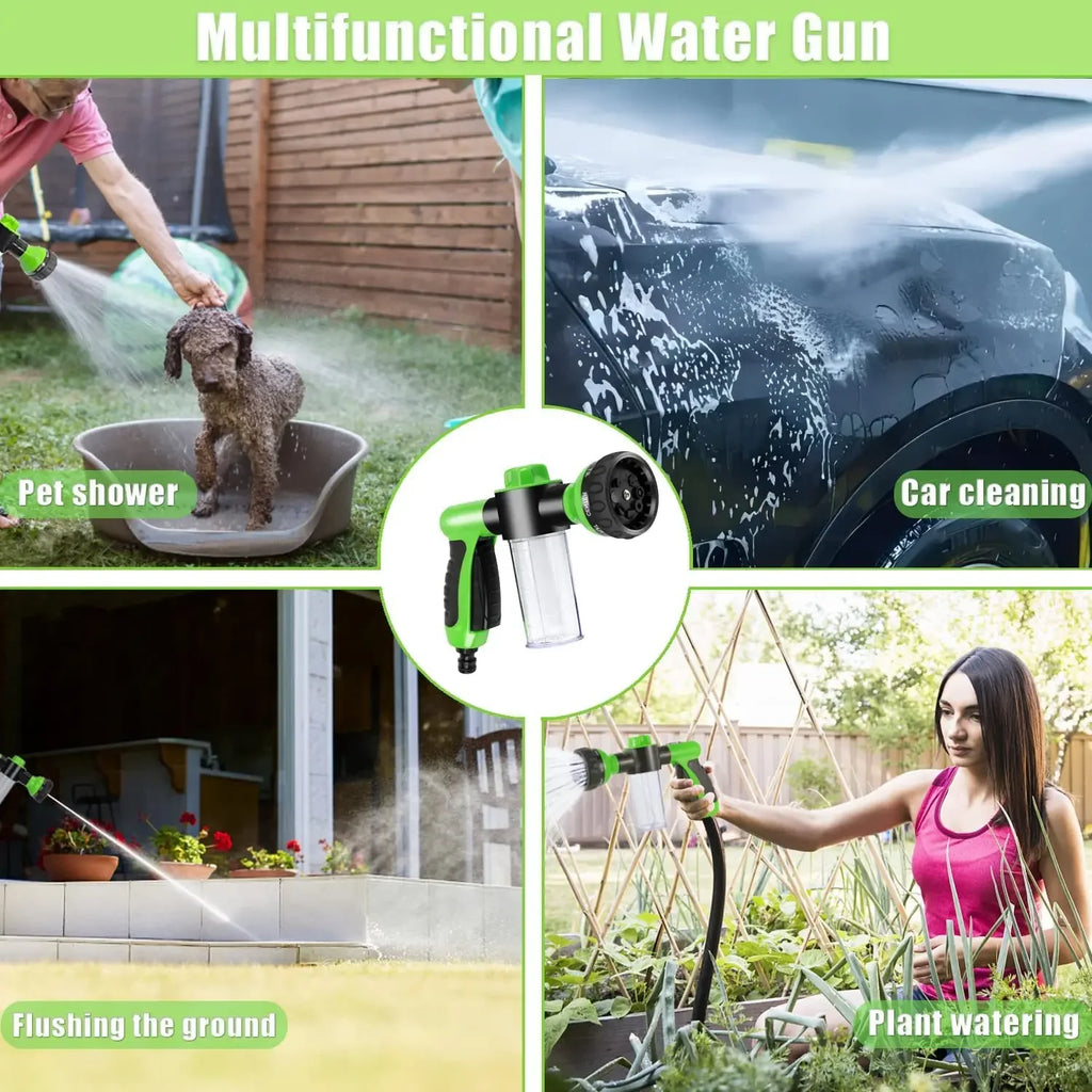 8-Pattern Pet Shower Sprayer with Adjustable Soap Dispenser