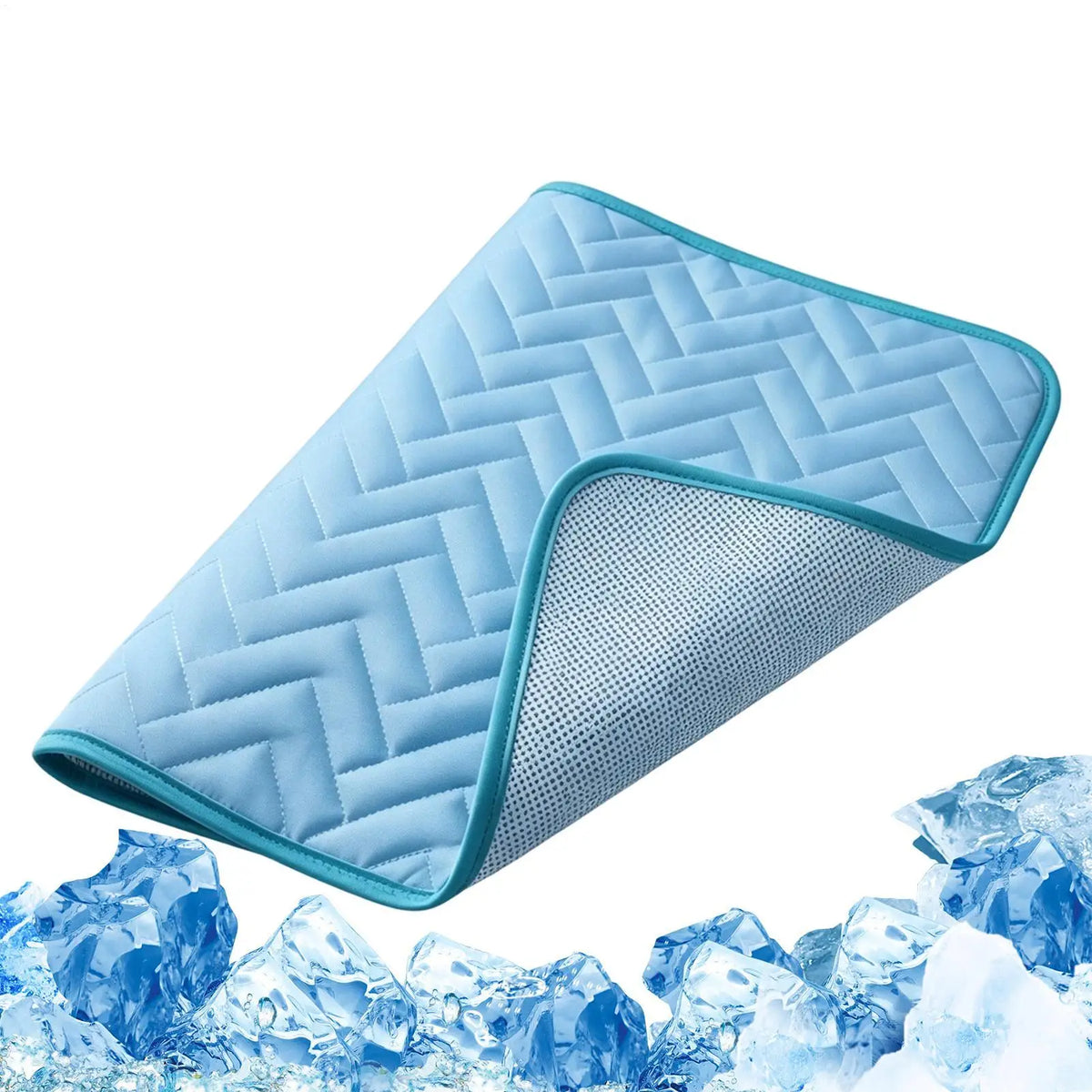 Pet Cooling Mat | Ice Silk Self-Cooling Pad for Dogs & Cats — Indoor & Outdoor Use