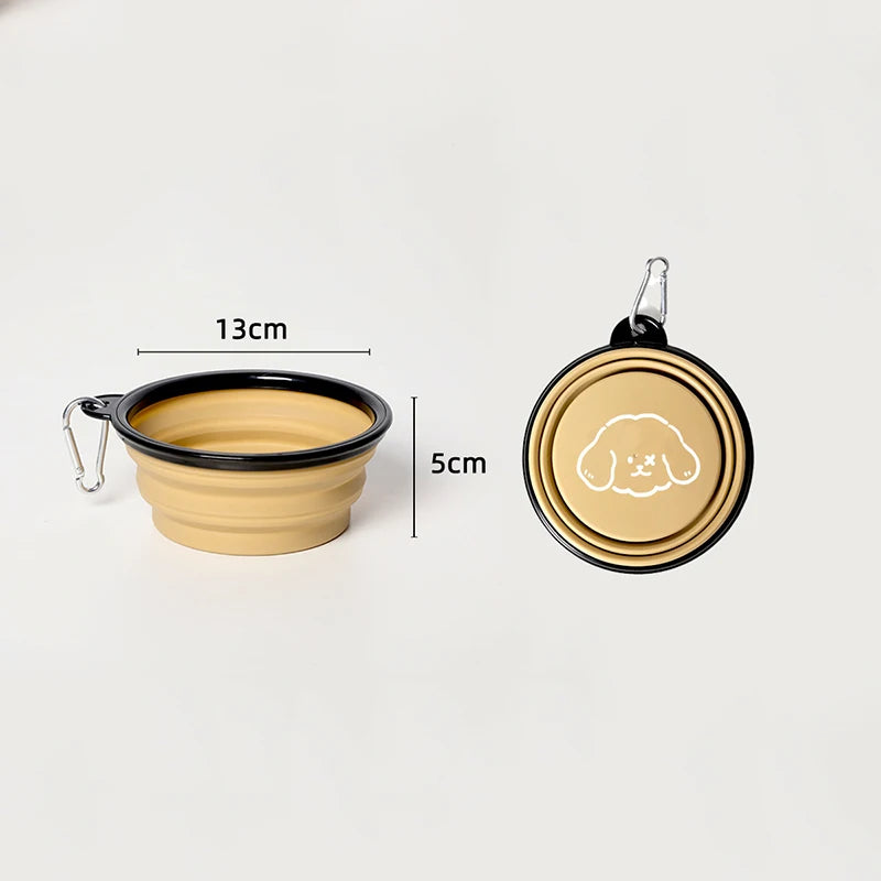 Collapsible Pet Travel Bowl — Foldable Water & Food Feeder for Dogs & Cats (350ml)