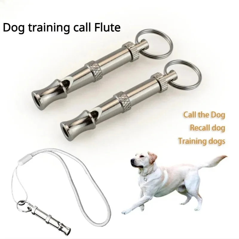 Ultrasonic Dog Training Whistle | Stainless Steel Silent Whistle with Adjustable Pitch & Keychain