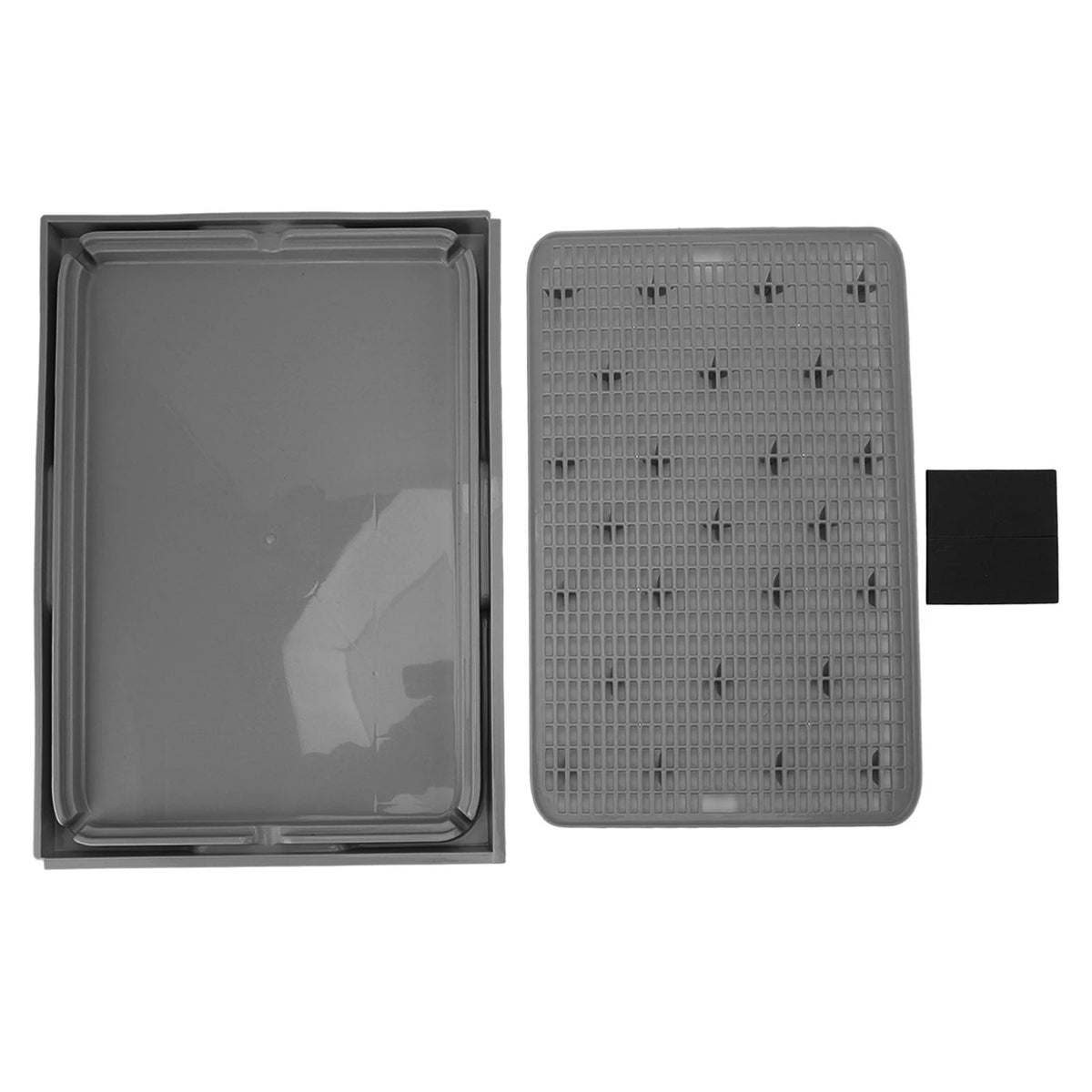 Double-Layer Cat Litter Mat with Anti-Slip Base