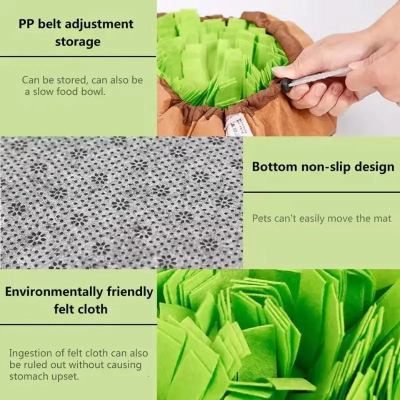 Pet Snuffle Mat — Interactive Slow Feeder for Dogs & Cats