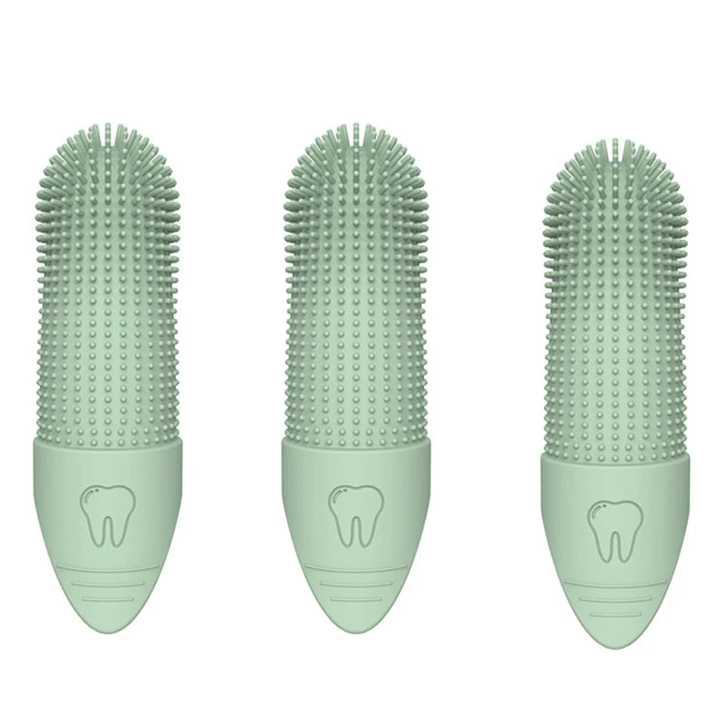 Pet Finger Toothbrush Set | Food-Grade Silicone Dental Kit for Dogs & Cats — 360° Cleaning