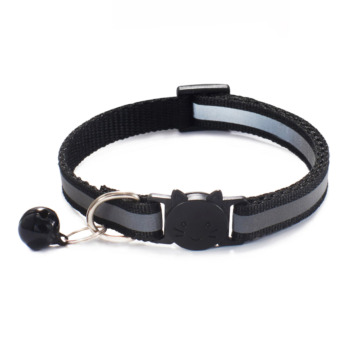 ROJECO Reflective Cat Collar with Bell — Adjustable Safety Breakaway Necklace for Cats & Kittens