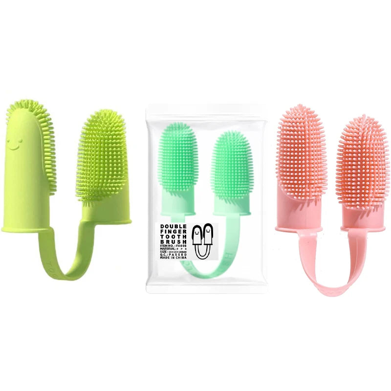 Pet Finger Toothbrush Set | Food-Grade Silicone Dental Kit for Dogs & Cats — 360° Cleaning