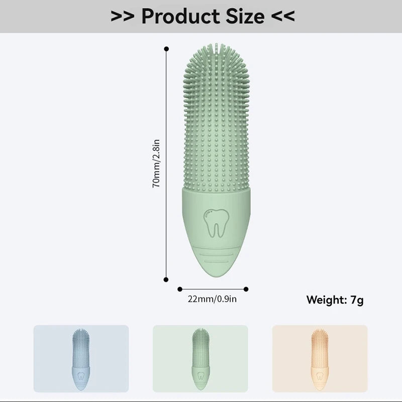 Pet Finger Toothbrush Set | Food-Grade Silicone Dental Kit for Dogs & Cats — 360° Cleaning