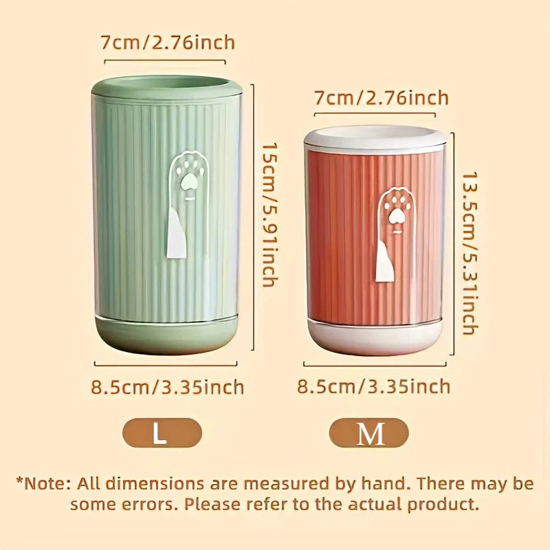 2-in-1 Dog Paw Washer Cup with Drying Towels