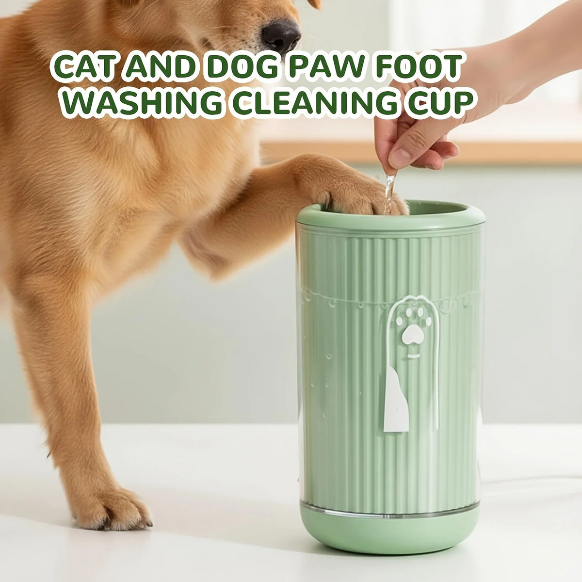 2-in-1 Dog Paw Washer Cup with Drying Towels