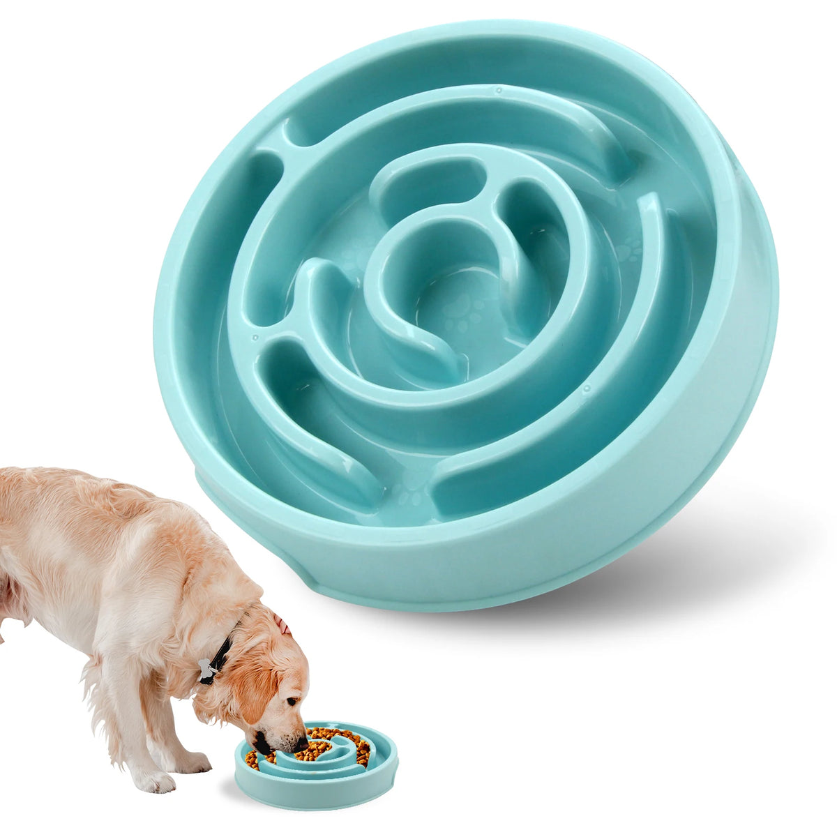 Pet Slow Feeder Bowl — Non-Slip Maze Design for Dogs & Cats