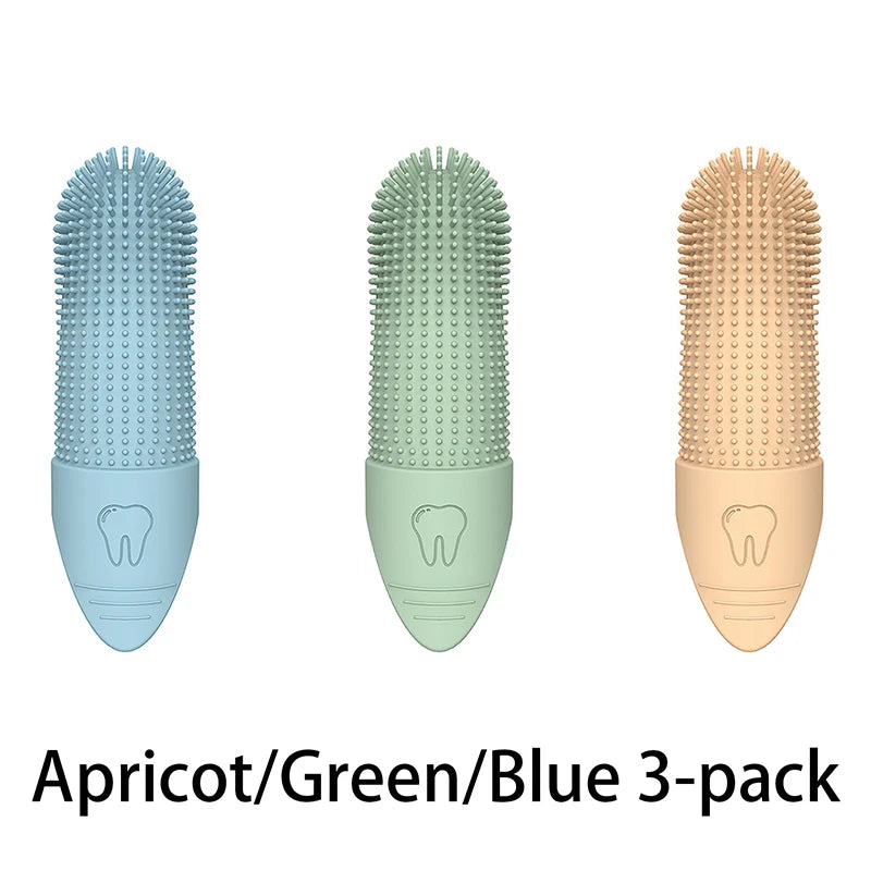 Pet Finger Toothbrush Set | Food-Grade Silicone Dental Kit for Dogs & Cats — 360° Cleaning