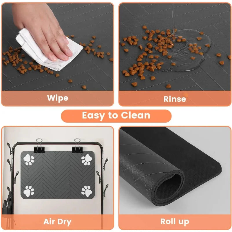 Absorbent Pet Feeding Mat | Quick-Dry Diatomite Placemat with Non-Slip Rubber Backing for Dogs & Cats