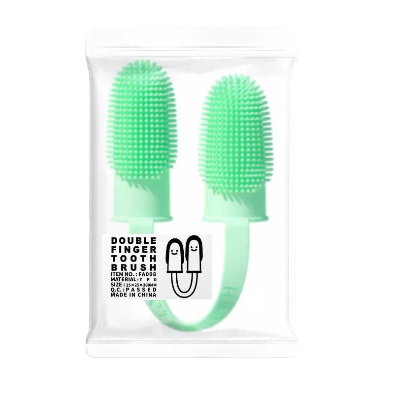 Pet Finger Toothbrush Set | Food-Grade Silicone Dental Kit for Dogs & Cats — 360° Cleaning