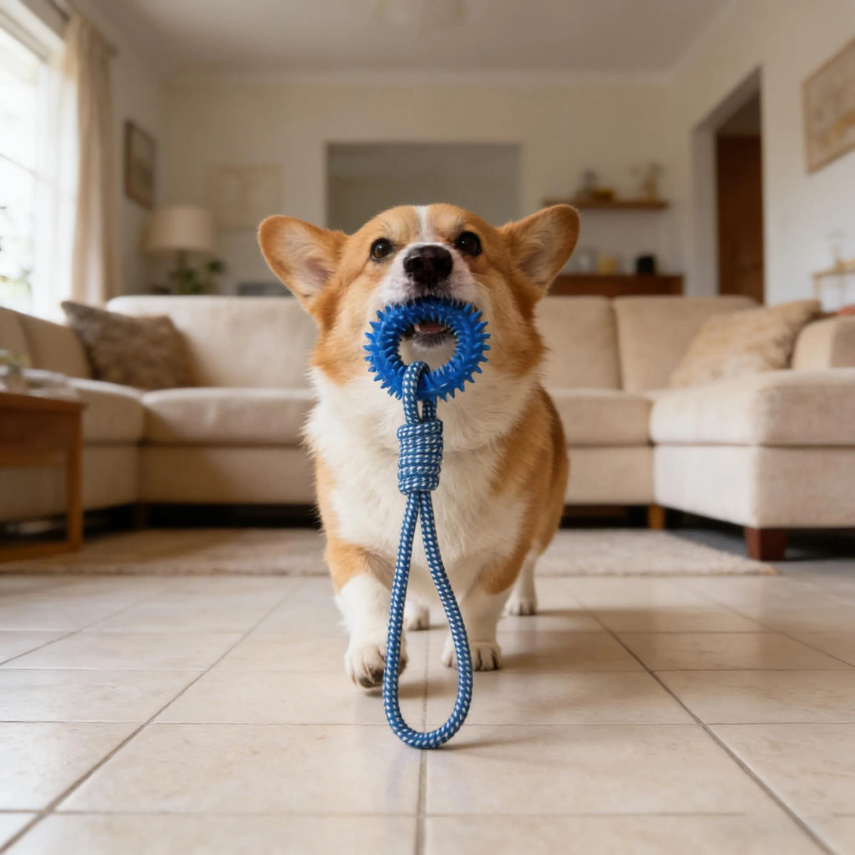 Dog Chew & Tug Toy — Interactive Training Rope Toy for Small & Medium Dogs