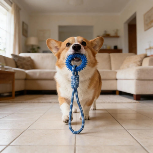 Dog Chew & Tug Toy — Interactive Training Rope Toy for Small & Medium Dogs