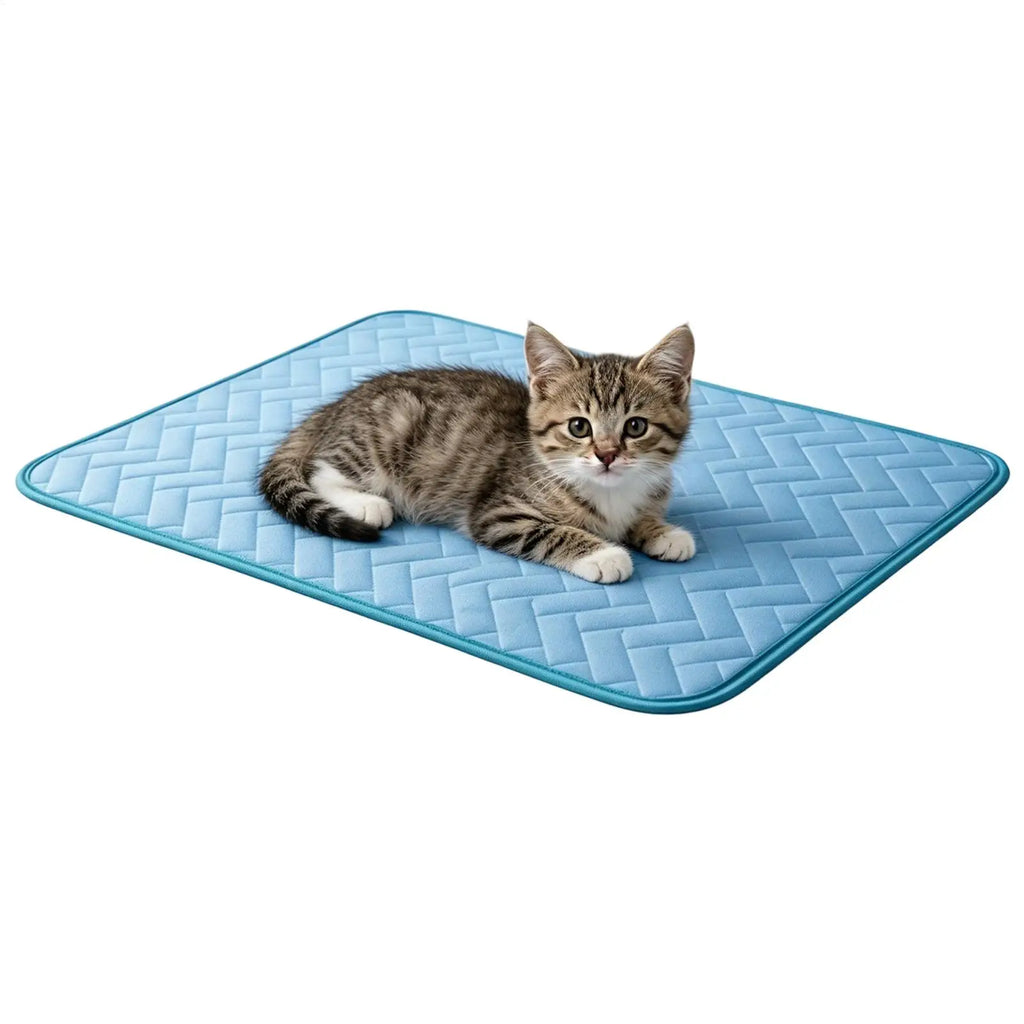 Pet Cooling Mat | Ice Silk Self-Cooling Pad for Dogs & Cats — Indoor & Outdoor Use