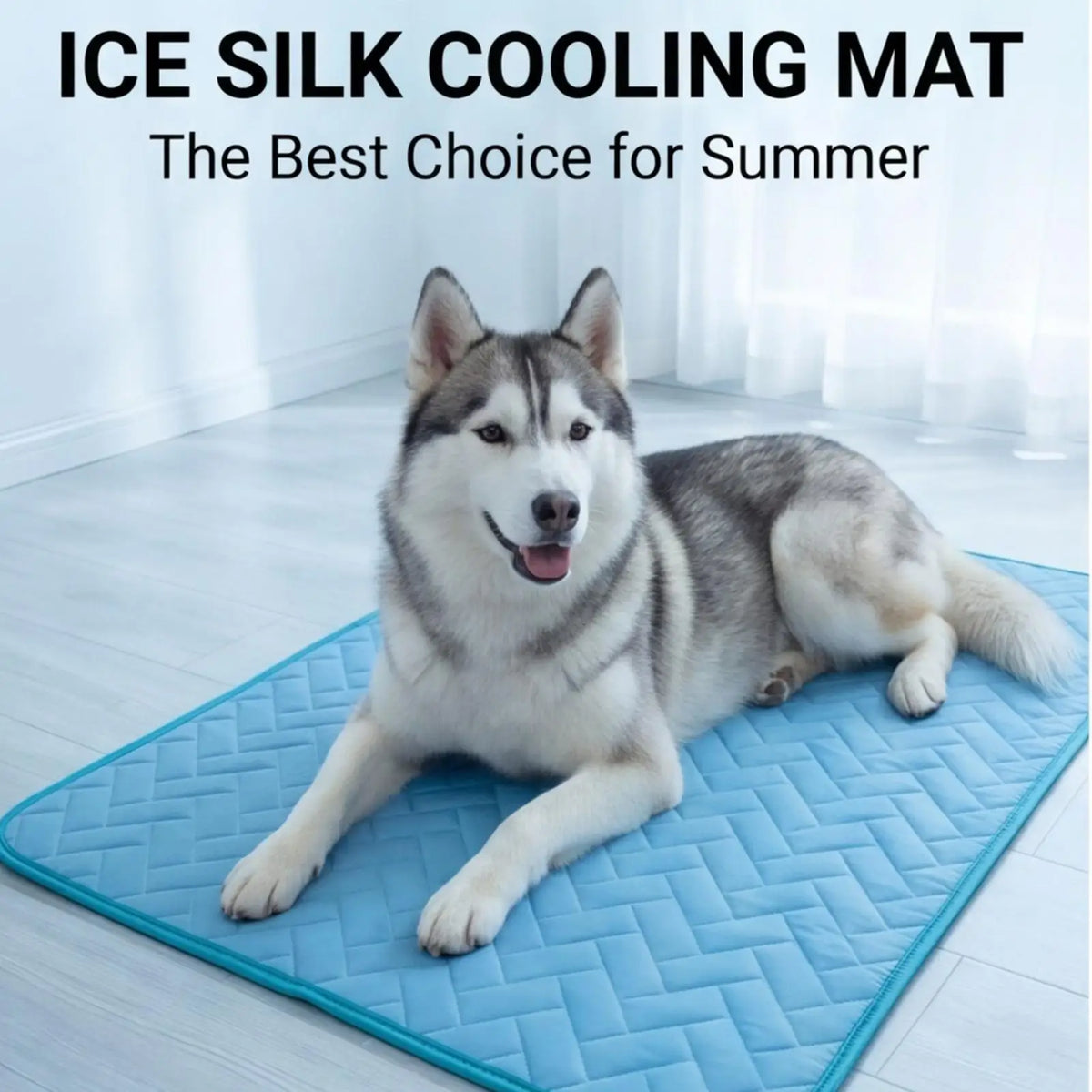 Pet Cooling Mat | Ice Silk Self-Cooling Pad for Dogs & Cats — Indoor & Outdoor Use