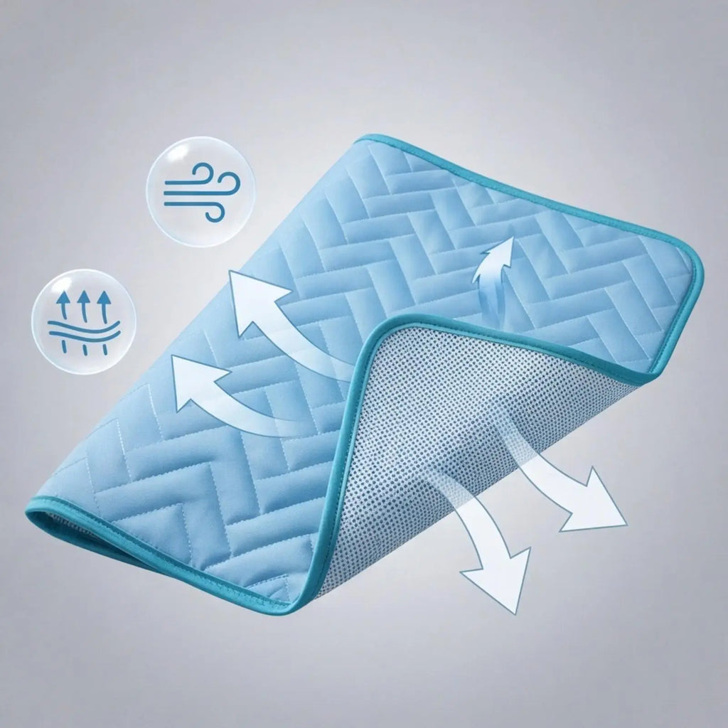 Pet Cooling Mat | Ice Silk Self-Cooling Pad for Dogs & Cats — Indoor & Outdoor Use