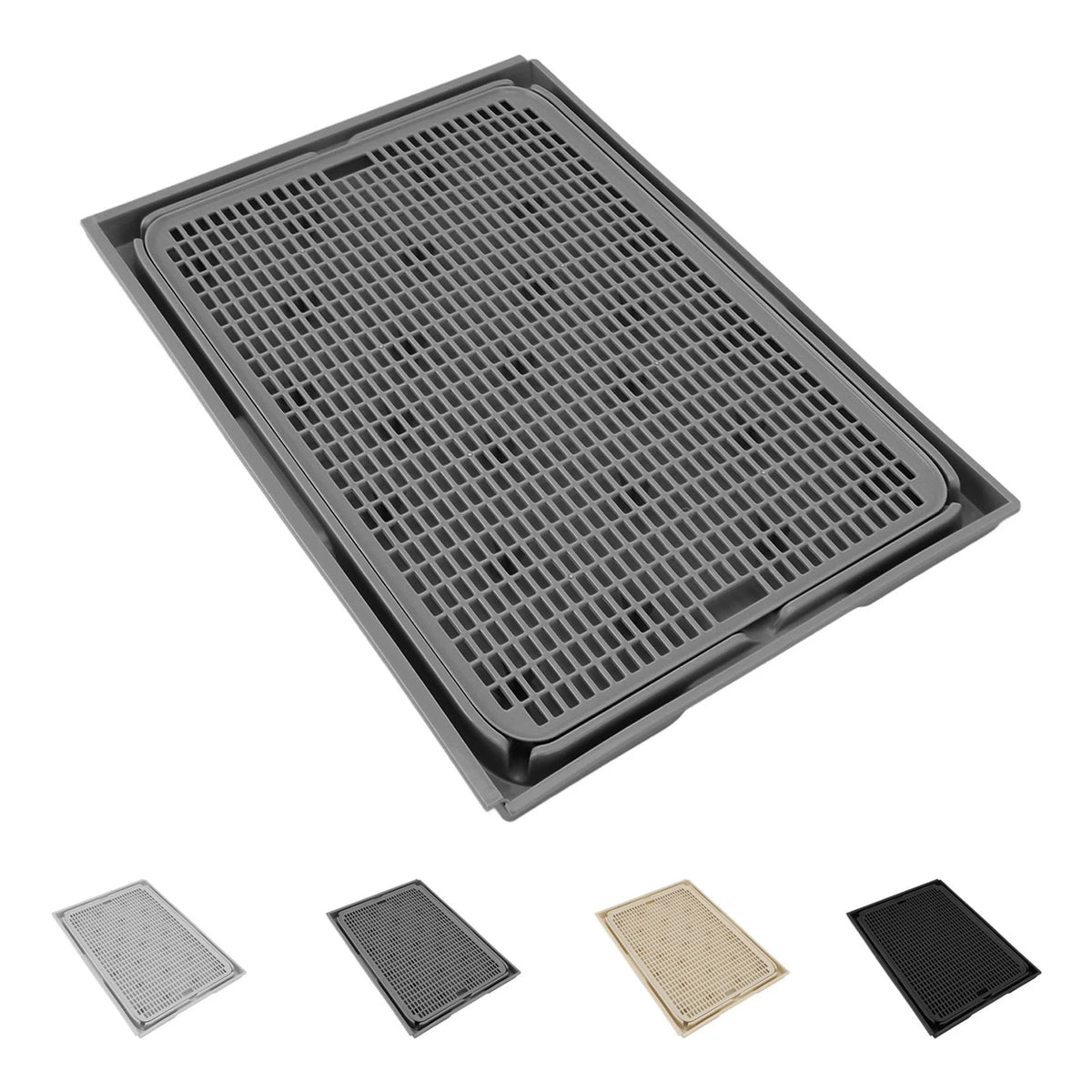 Double-Layer Cat Litter Mat with Anti-Slip Base