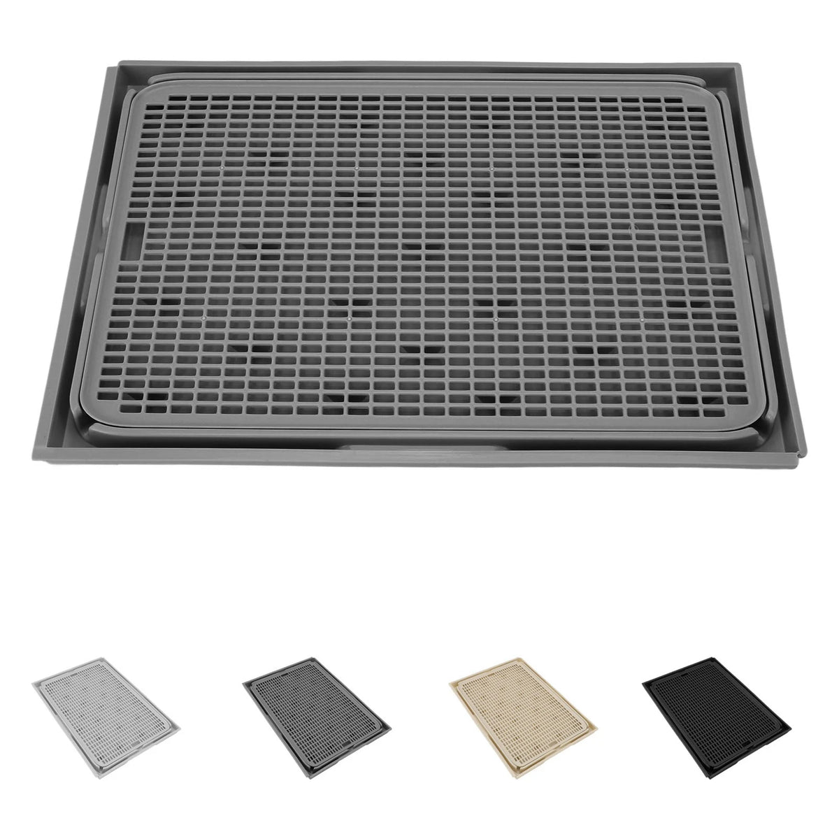 Double-Layer Cat Litter Mat with Anti-Slip Base