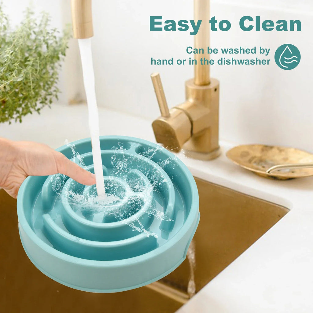 Pet Slow Feeder Bowl — Non-Slip Maze Design for Dogs & Cats