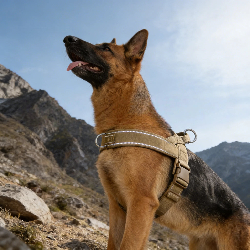 Tactical No-Pull Dog Harness — Heavy-Duty Reflective Vest for Large Breeds (S/M/L/XL)