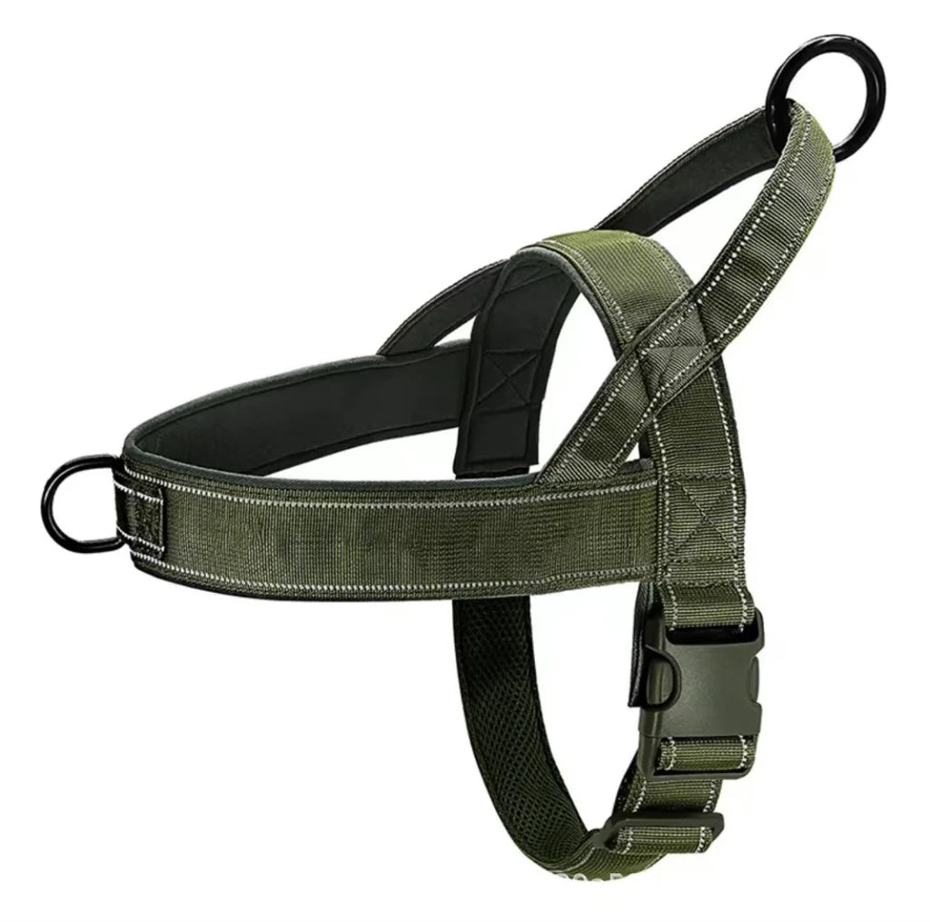 Tactical No-Pull Dog Harness — Heavy-Duty Reflective Vest for Large Breeds (S/M/L/XL)