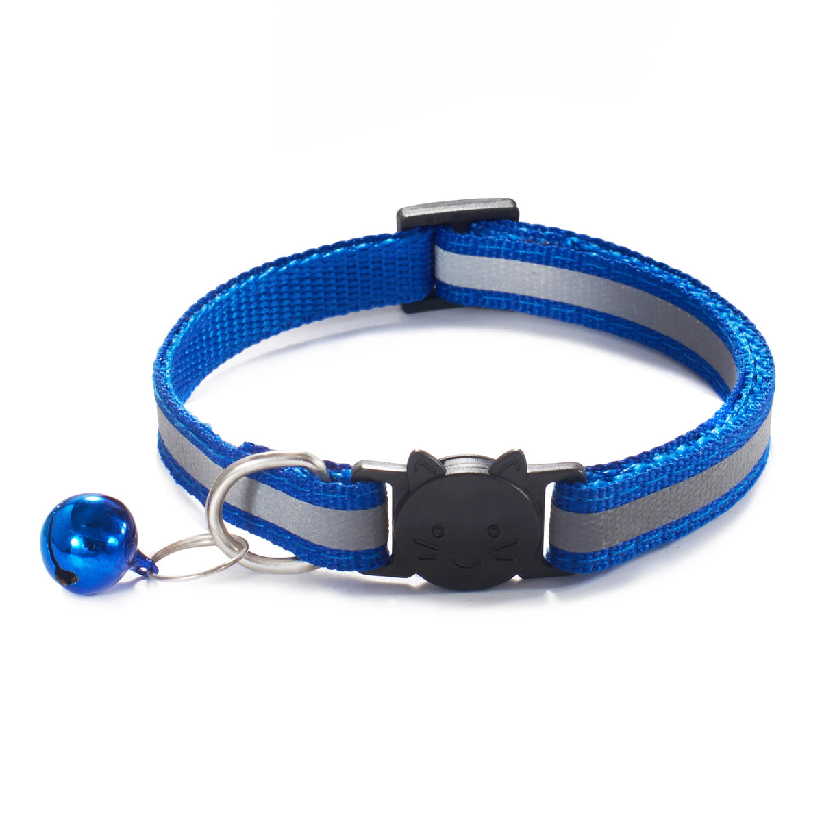ROJECO Reflective Cat Collar with Bell — Adjustable Safety Breakaway Necklace for Cats & Kittens